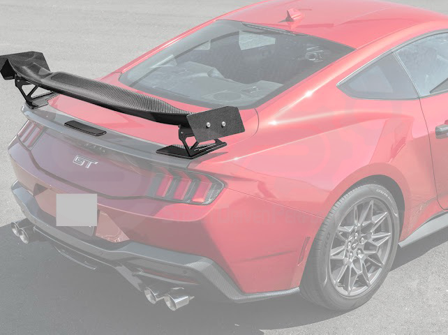 2024-UP FORD MUSTANG S650 COUPE | APR STYLE CARBON FIBER REAR HIGH WING SPOILER